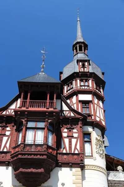 Peles Castle Rumänien Touristenattraktion Mit Neorenaissance Architektur — Stockfoto