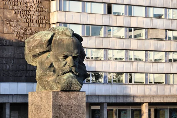 Chemnitz Germania Maggio 2018 Monumento Karl Marx Chemnitz Germania Monumento — Foto Stock