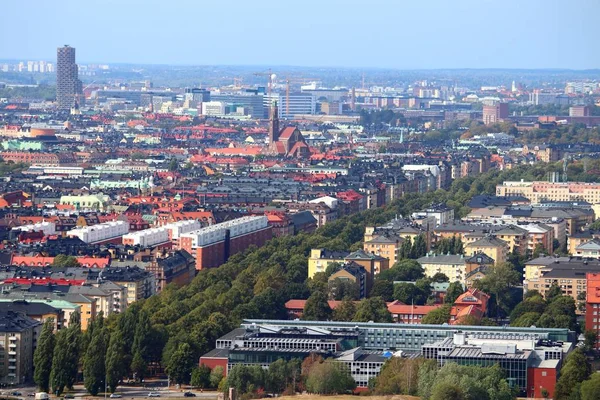 Stockholm City Skyline Sweden Aerial View Ostermalm District — Stock Photo, Image
