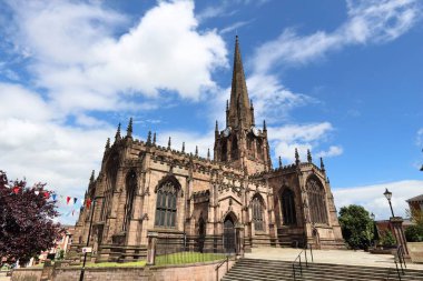Rotherham, Güney Yorkshire, İngiltere. Rotherham Minster (All Saints Kilisesi), Gotik mimari.