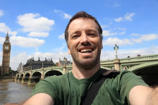 Selfie Turístico Con Parlamento Londres Big Ben —  Fotos de Stock