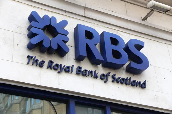 Londýn Červenec 2016 Rbs Royal Bank Scotland Pobočky Londýně Rbs — Stock fotografie