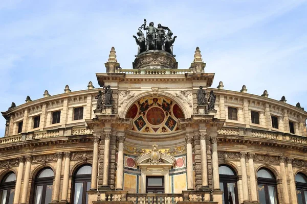 Dresden City Německu Stát Sachsen Stavba Saská Státní Opera Semperoper — Stock fotografie