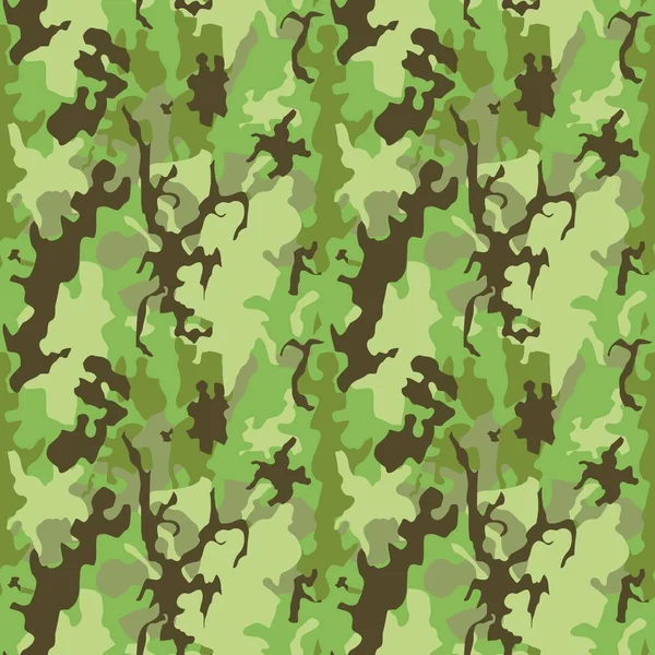 Textura Camuflagem Fundo Tecido Moda Camuflagem Militar Sem Costura — Vetor de Stock