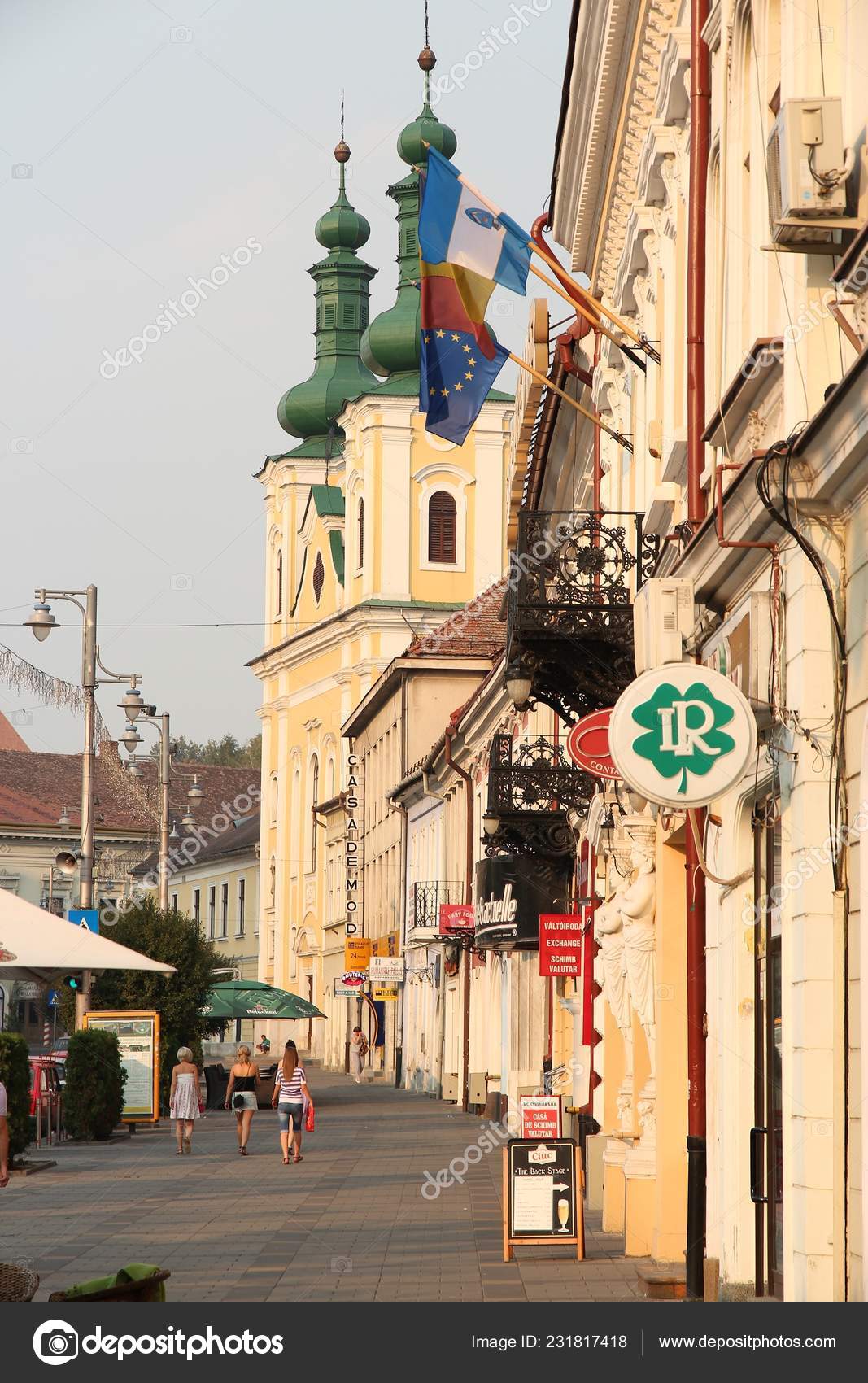 Targu Mures Romania August 2012 Street View Sunset Light Targu Stock Editorial Photo C Tupungato 231817418