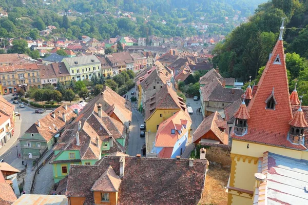 Sighisoara - Transilvanya, Romanya bölgesinde şehir. eski şehir UNESCO tarafından dünya mirası olduğunu.