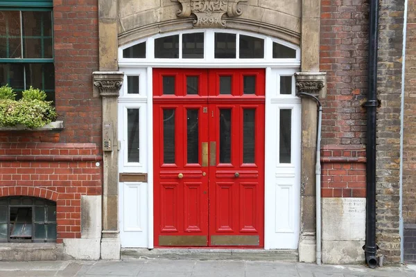 Architecture Londres Royaume Uni Belle Porte Entrée Rouge — Photo