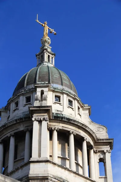Олд Бейли Центральный Уголовный Суд Ориентир Лондона Великобритания — стоковое фото