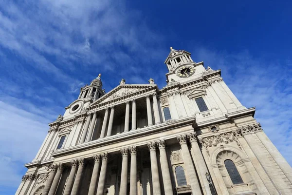 Лондон Великобритания Фасадная Архитектура Собора Святого Павла — стоковое фото