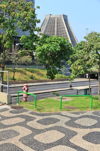 Rio Janeiro Brasile Ottobre 2014 Veduta Esterna Della Cattedrale Rio — Foto Stock