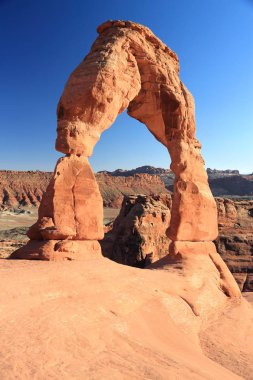 Hassas Arch, Utah - doğal landmark Arches Ulusal Parkı'nda.