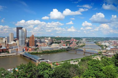 Pittsburgh manzarası Pennsylvania - şehir Amerika Birleşik Devletleri.