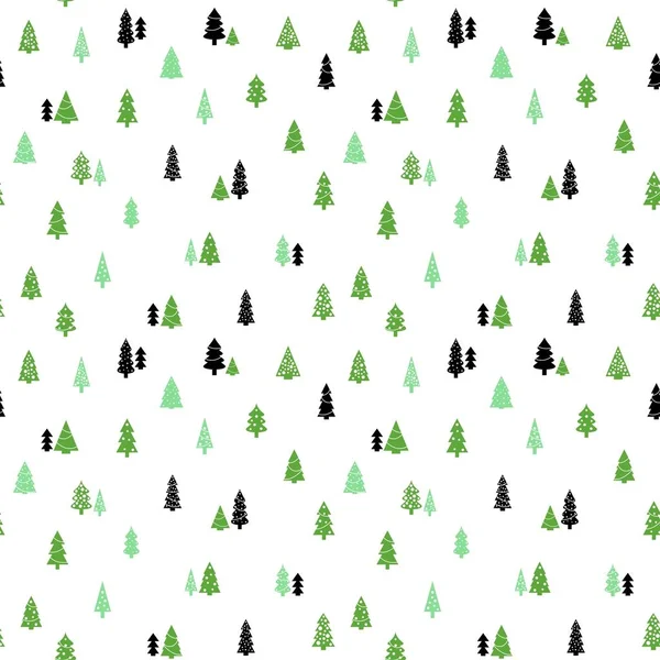 Christmas Trees Background Simple Seamless Vector Texture Gift Wrapping Paper — Stock Vector
