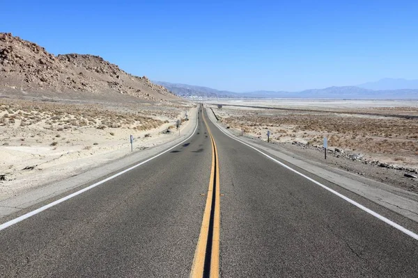 Death Valley Road Boş Rota Mojave Desert California — Stok fotoğraf