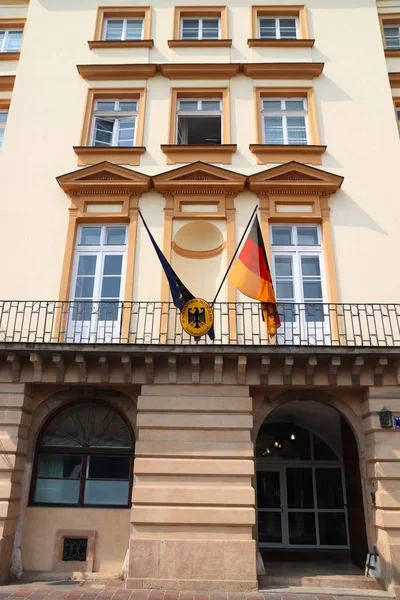 波兰的克拉科夫市 德国领事馆 — 图库照片