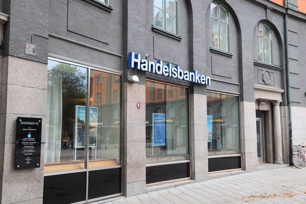 ストックホルム スウェーデンのストックホルム スウェーデン 2018 Handelsbanken 銀行支店 460 の場所とスウェーデンで最大の銀行の一つです — ストック写真