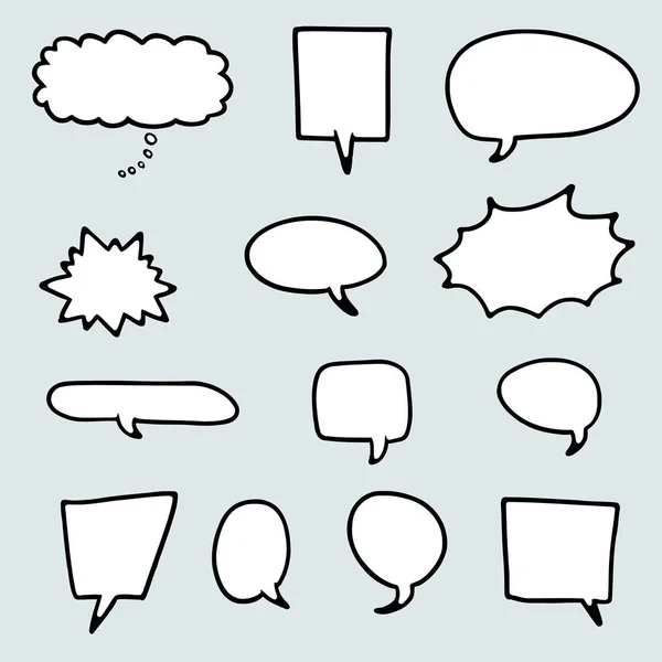 Speech Bubble Cartoon Style Set Vector Illustration Elements — Stock Vector