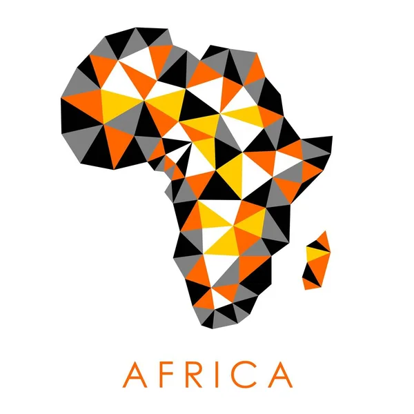 Vektorová Mapa Afrika Low Poly Moderní Styl Jednoduchá Grafika — Stockový vektor