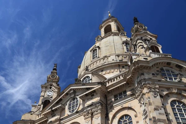 Dresden Tyskland Frauenkirche Lutherska Kyrkan Barock Kyrkan Återuppbyggdes Efter Andra — Stockfoto