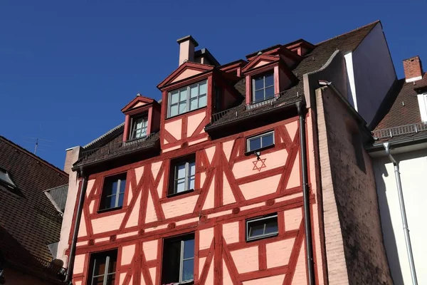 Timber Framing Germany Old Residential Architecture Nuremberg — Stock Photo, Image