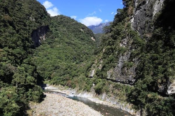 Εθνικό Πάρκο Taroko Στην Ταϊβάν Προβολή Φαραγγιού Του Σακαντάνγκ — Φωτογραφία Αρχείου