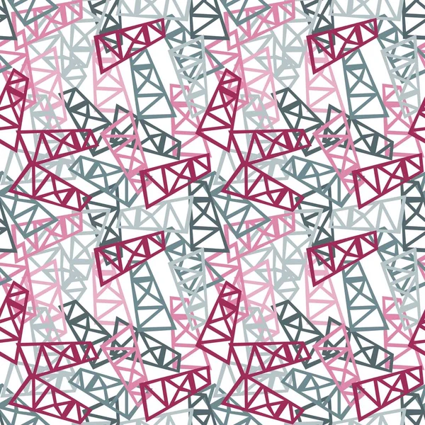 モダンなテキスタイル デザイン シームレスなベクトルの幾何学的なカオス — ストックベクタ