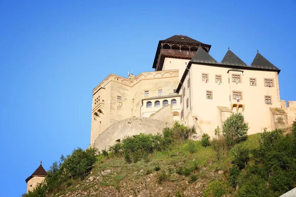 Zamek Trenczynie Słowacja Regionie Povazie Średniowieczna Twierdza Wzgórzu — Zdjęcie stockowe