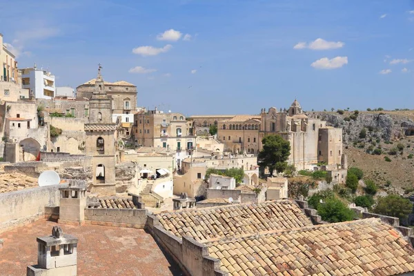 Matera Italy Sassi Districts Rock Cave Houses Unesco World Heritage — Stock Photo, Image