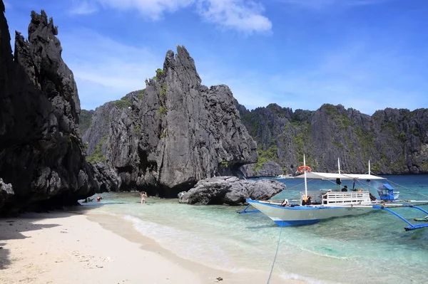 Παραλία Φιλιππίνες Νησί Shimizu Palawan Νησί Hopping Περιοδεία — Φωτογραφία Αρχείου