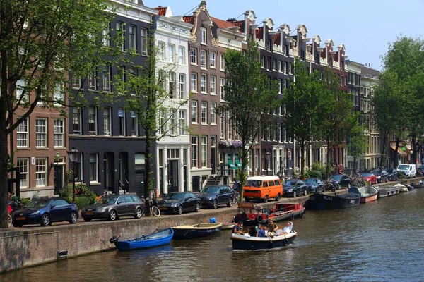 Amsterdam Niederlande Juli 2017 Menschen Besuchen Die Prinsengracht Amsterdam Niederlande — Stockfoto
