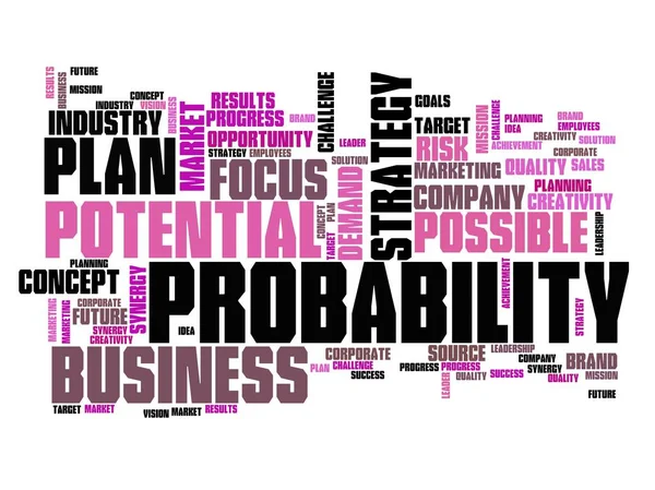 Probability Business Decision Making Strategy Word Cloud Sign — Stock Photo, Image