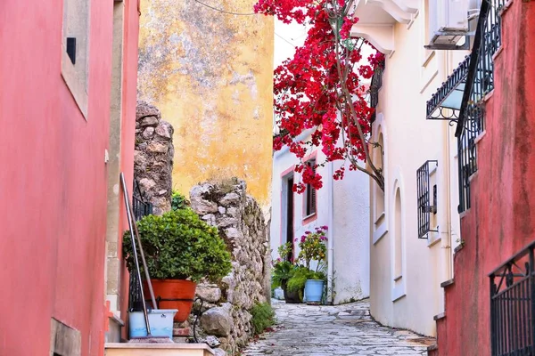 Vila Grega Ilha Corfu Sinarades Rural Grécia — Fotografia de Stock