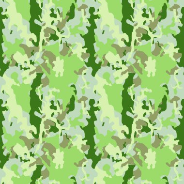 Yeşil ordu camo vektör doku - sorunsuz askeri moda deseni.
