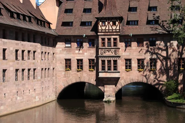 German Landmark Nuremberg City Holy Spirit Hospital Heilig Geist Spital — Stock Photo, Image