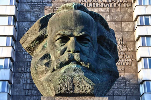 Chemnitz Németország 2018 Május Karl Marx Emlékmű Chemnitz Németország Emlékmű — Stock Fotó