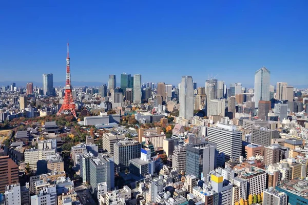 Tokyo City Skyline Aerial View Roppongi Minato Wards — Stock Photo, Image