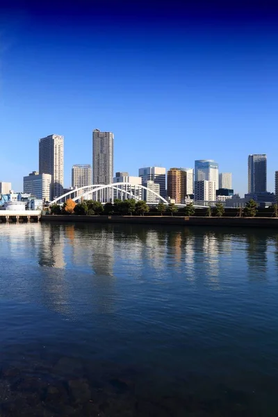 Tokyo Skyline Residencial Barrios Modernos Con Edificios Apartamentos Gran Altura —  Fotos de Stock