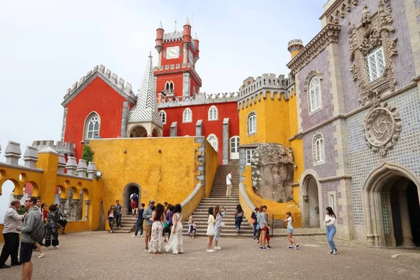 Sintra Portugal Mai 2018 Les Touristes Visitent Palais Pena Sintra — Photo