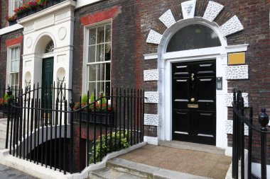 Bloomsbury, Londra West End, İngiltere - Gürcü ön kapı.