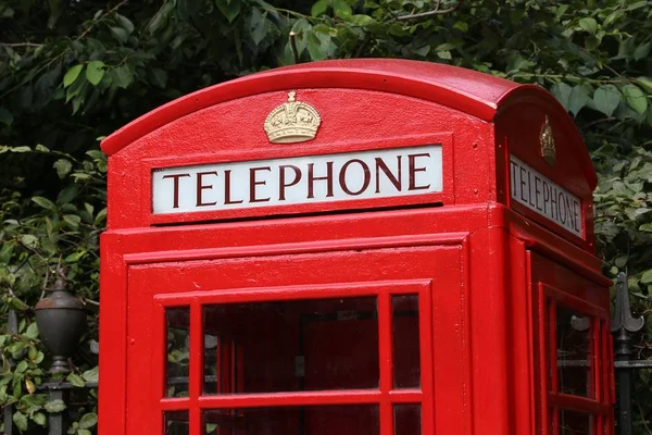 London Phone Box Roter Telefonkiosk Vereinigten Königreich — Stockfoto