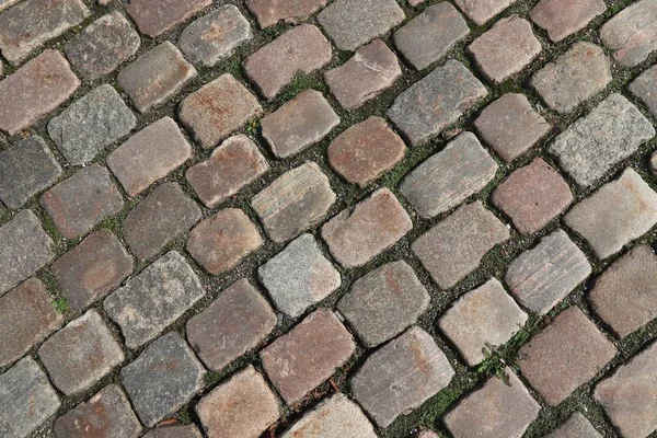 Kamienne Tło Chodnikowe Granitowy Bruk Göteborgu Szwecja — Zdjęcie stockowe