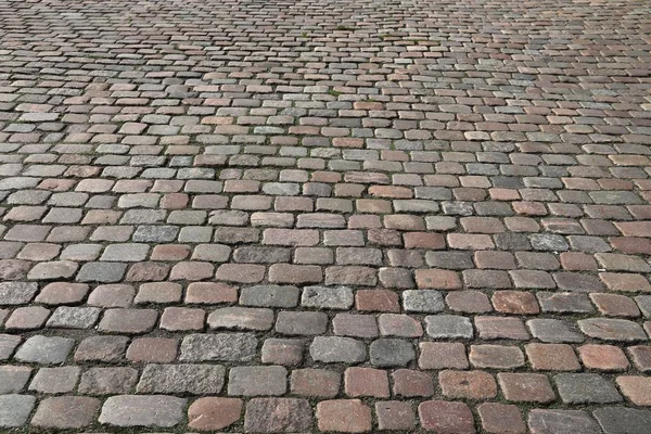 Fondo Pavimentación Piedra Patrón Adoquines Granito Gotemburgo Suecia — Foto de Stock