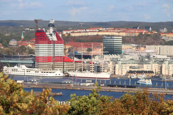 Gothenburg Švédsko Srpna 2018 Panorama Výhledem Město Bulding Lappstiftet Göteborgu — Stock fotografie