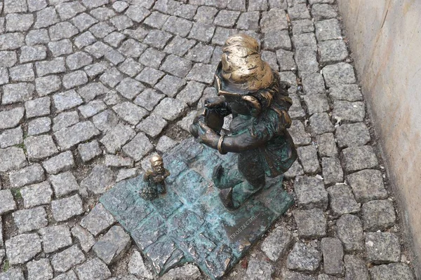 Wroclaw Poland May 2018 Gnome Dwarf Small Statue Wroclaw Poland — Stock Photo, Image