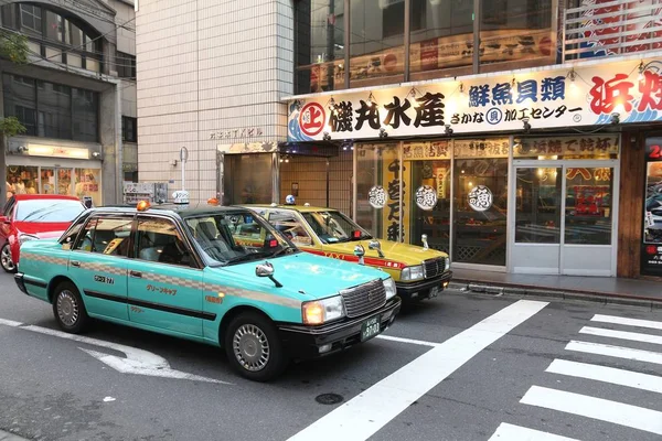 Tokyo Japon 1Er Décembre 2016 Conduites Taxi Dans District Roppongi — Photo