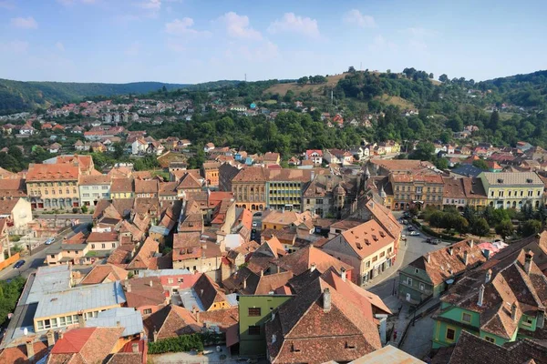 Sighisoara Miasto Regionie Transylwanii Rumunia Jest Stare Miasto Zostało Wpisane — Zdjęcie stockowe