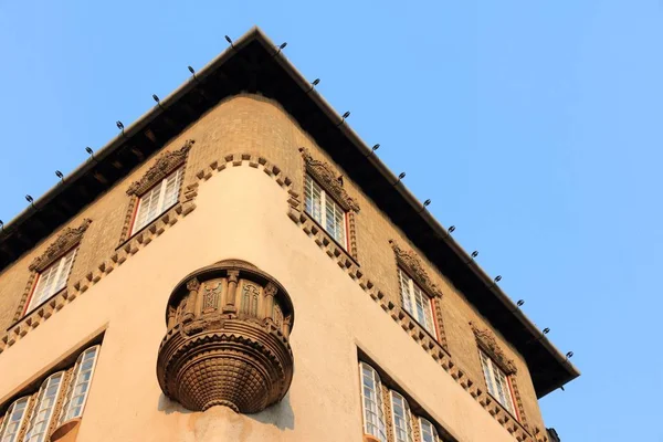 Romanya'da Targu Mures şehir. Kültür Sarayı (Palatul Culturii). Tiyatro, konser salonu ve Kütüphane Binası.