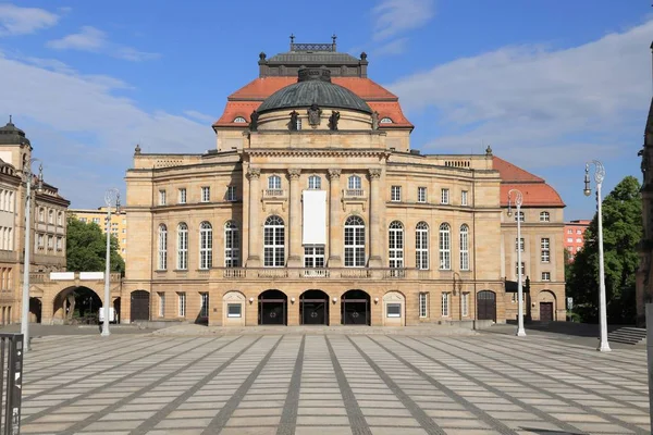 Město Chemnitz Německu Státem Sasko Operní Divadelní Budovy Opernhaus — Stock fotografie