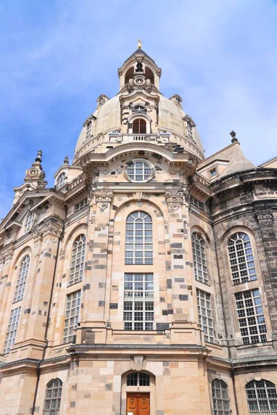 Dresden Almanya Frauenkirche Lutheran Kilisesi Barok Dini Mimari — Stok fotoğraf