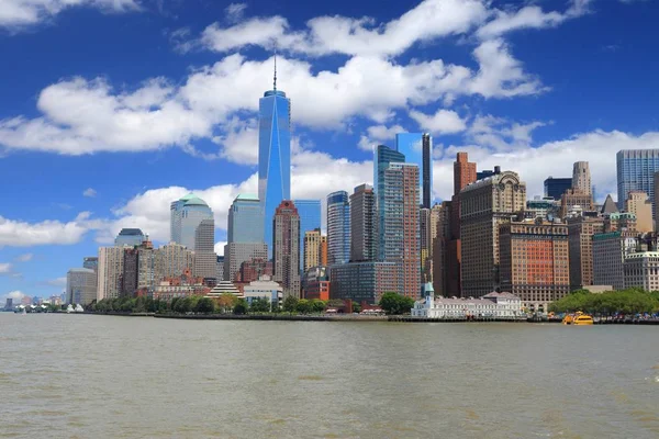 Horizonte Nova Iorque Arranha Céus Manhattan — Fotografia de Stock